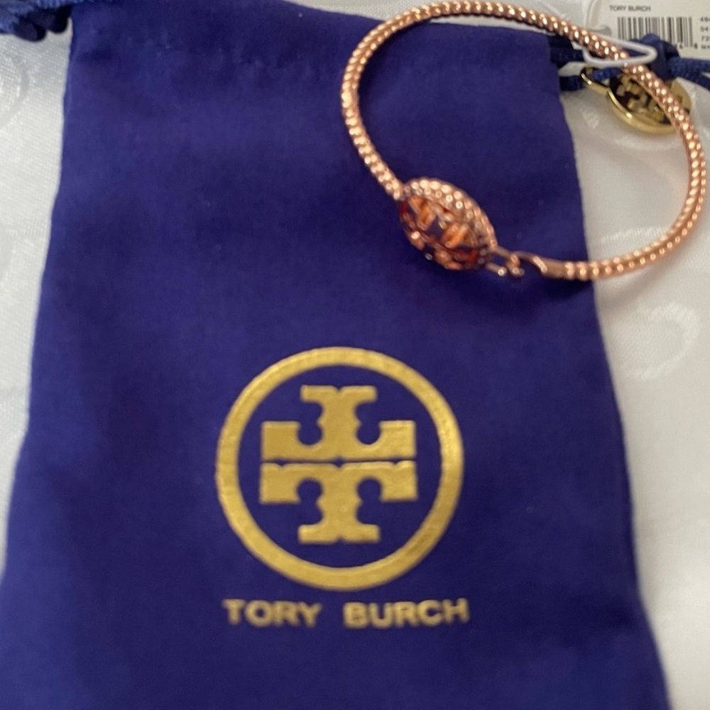 Tory Burch rose gold bracelet bangle NWT - Picture 6 of 9